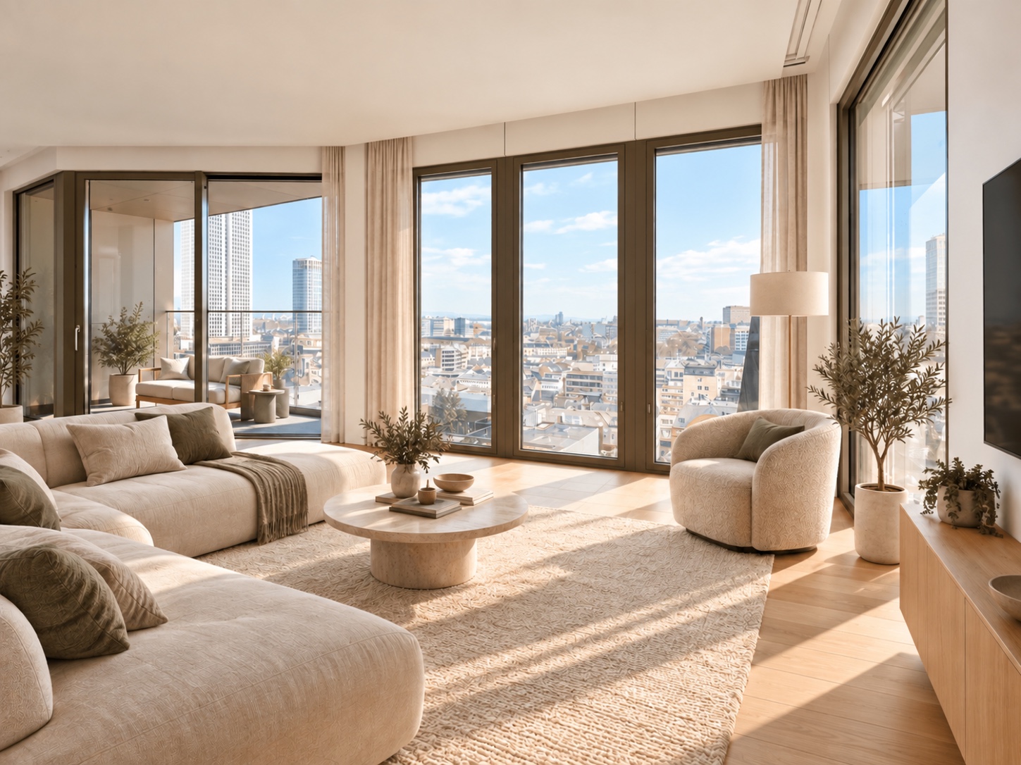 Interieur des Apartments im FOUR Frankfurt